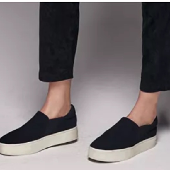 Vince Women's Black Suede Warren Slip On Loafer Sneakers 9 - Picture 10 of 10